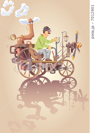 Inventor and His Steam Car 7012901