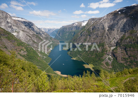 Naeroyfjord - famous UNESCO World Heritage Site in Norway. 7015946