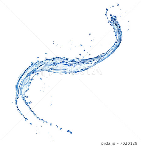 blue water splash isolated on white background 7020129