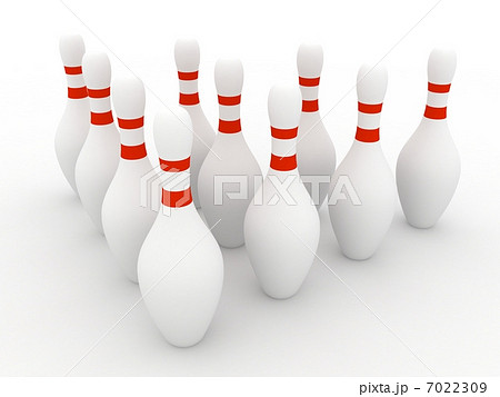 Bowling Pins on white background 7022309