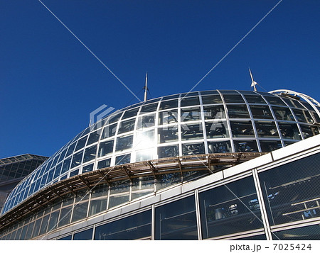 植物園のガラスの屋根の写真素材