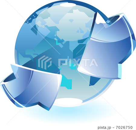 Earth with arrows 7026750