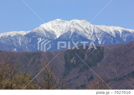 陣馬形山頂から見る仙丈ヶ岳 7027010