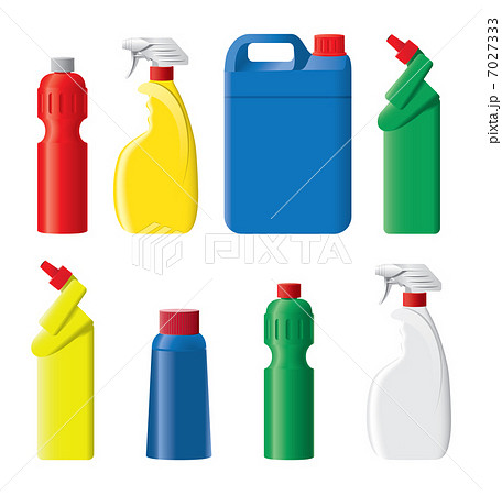 Set of plastic detergent bottles Set of plastic detergent bottles 7027333