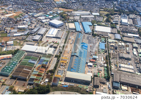 千葉県八千代市の工業団地を空撮 7030624