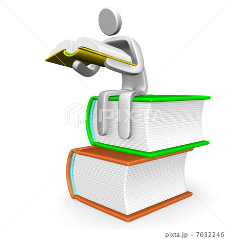 PersonWhoIsReadingBookOnBigBooks PersonWhoIsReadingBookOnBigBooks 7032246