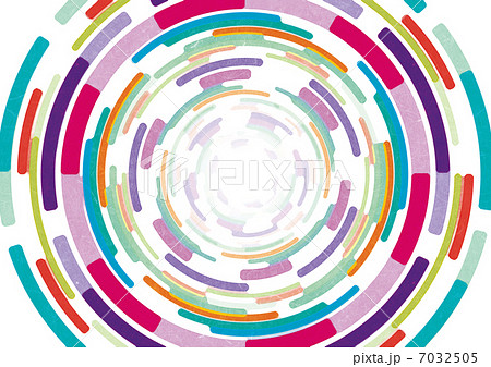 和紙テクスチャーの円形模様のイラスト素材