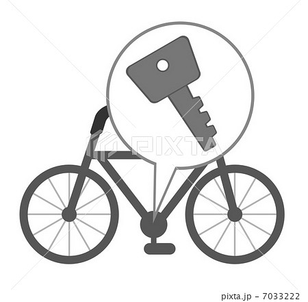 自転車の盗難防止のイラスト素材