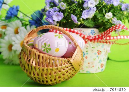 basket of easter eggs basket of easter eggs 7034830