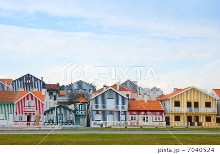 street in Costa Nova, Aveiro, Portugal street in Costa Nova, Aveiro, Portugal 7040524