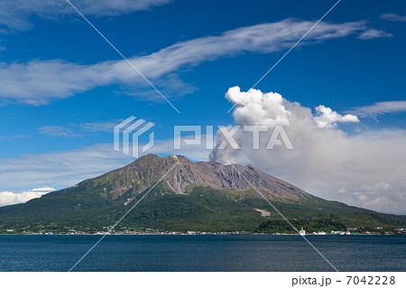 噴煙を上げる桜島 噴煙を上げる桜島 7042228