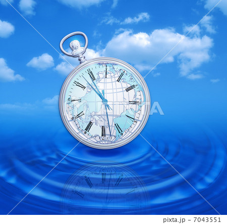 11時57分／世界地図の懐中時計 7043551