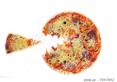 angry pizza whant to eat one slice of it 7047842