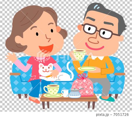 夫婦茶時間例證 夫婦茶時間例證 7051726