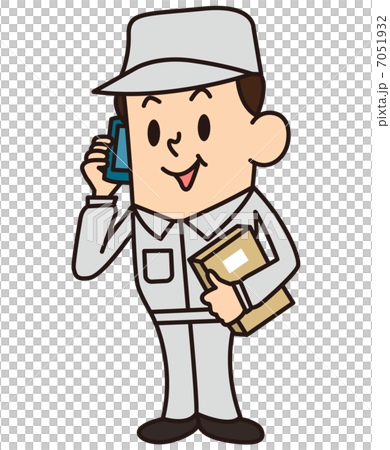 作業員 携帯電話 作業員 携帯電話 7051932