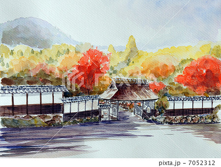 坂本の里坊のスケッチ画 7052312