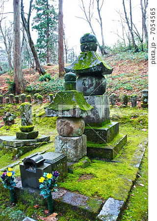 上杉謙信の墓 林泉寺 新潟県上越市中門前 の写真素材