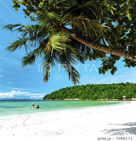 Tropical beach, square composition. 7066271