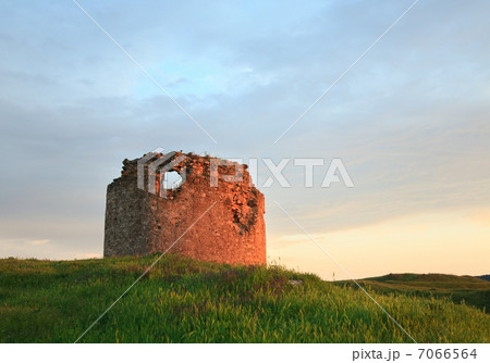 Crimean ancient fortress sunset view (Ukraine). 7066564