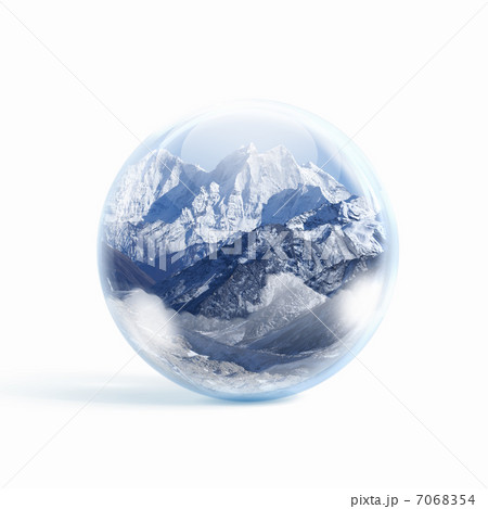 Snow mountains inside a glass ball Snow mountains inside a glass ball 7068354