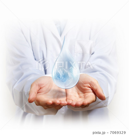 Snow mountains inside a water drop Snow mountains inside a water drop 7069329