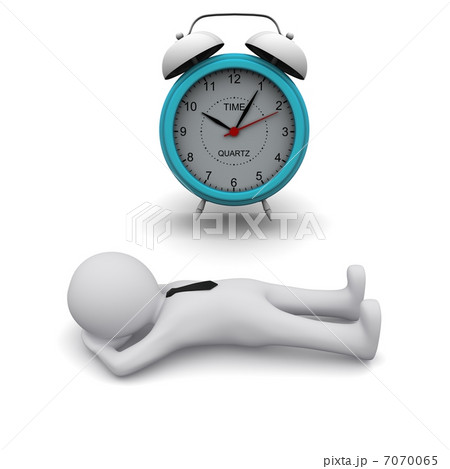3D man and big alarm clock 7070065