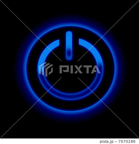Power button against black background 7070286