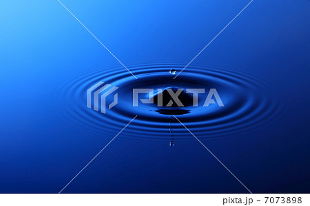 Drop of water falling into the water 7073898
