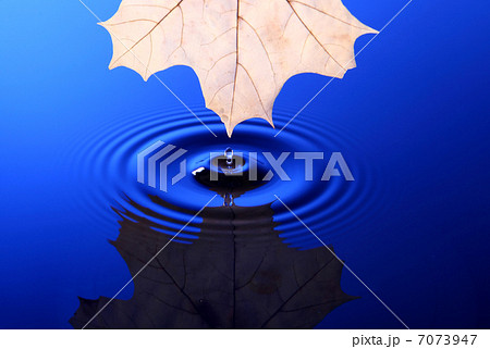 Drop of water falling into the water 7073947