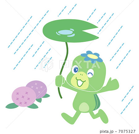 河童と雨とあじさい 7075327