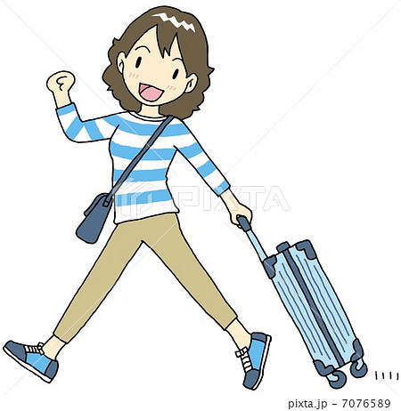 海外旅行 女性のイラスト素材 海外旅行 女性のイラスト素材