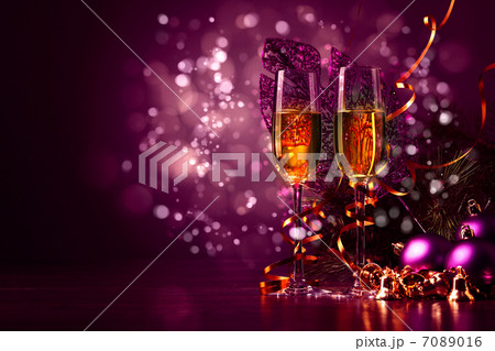 Glasses of champagne at new year party Glasses of champagne at new year party 7089016