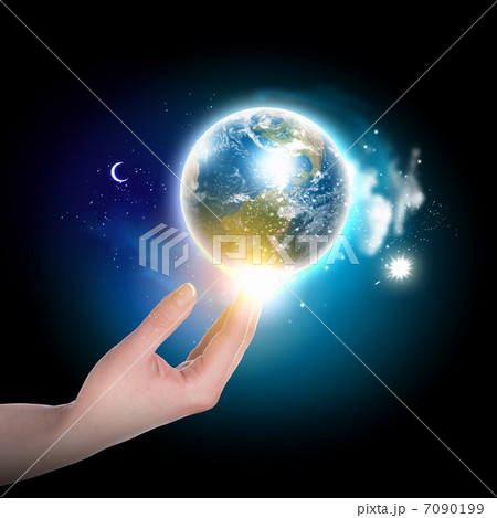 hand touching the earth hand touching the earth 7090199