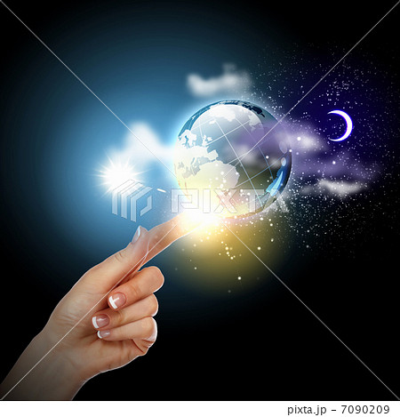 hand touching the earth 7090209