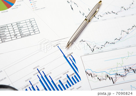 financial charts and graphs 7090824