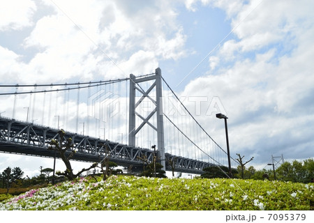 新緑の瀬戸大橋 与島 ツツジと主塔 4月21日撮影 新緑の瀬戸大橋 与島 ツツジと主塔 4月21日撮影 7095379