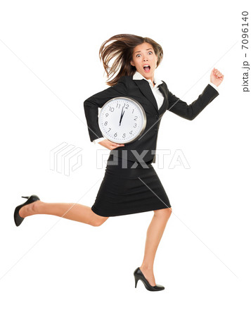 Stress - business woman running late Stress - business woman running late 7096140