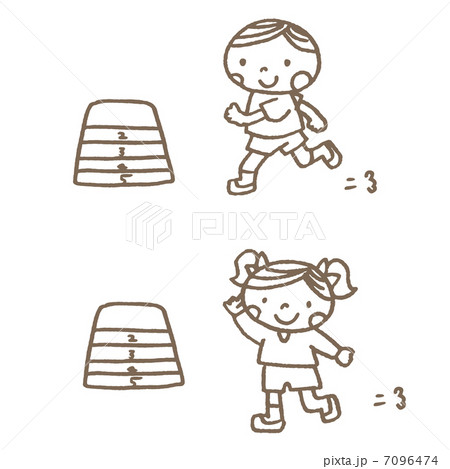 飛び箱をする子供 7096474