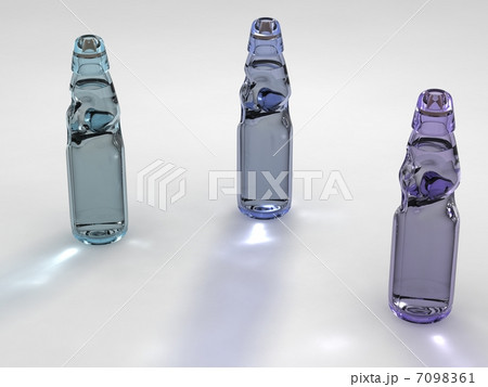 三色のラムネ瓶 7098361