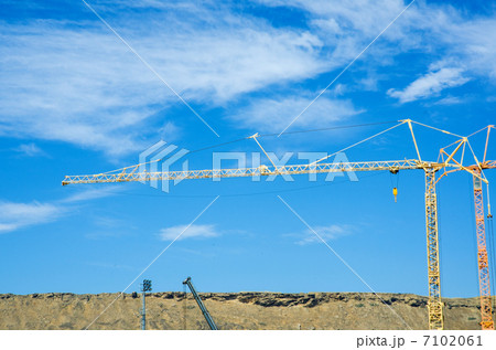 Construction crane on bright summer day 7102061