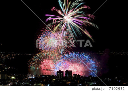 諏訪湖の花火 7102932