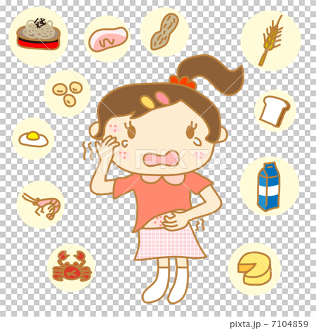 食物アレルギーのある女の子 7104859