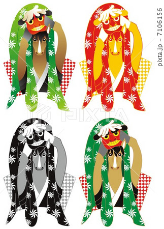 2014年午年年賀状用イラスト素材(獅子舞馬)デジタル4点セット 2014年午年年賀状用イラスト素材(獅子舞馬)デジタル4点セット 7106156