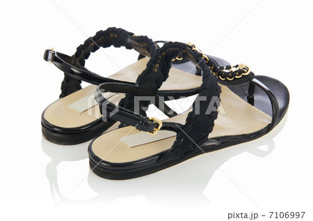 Woman sandals isolated on the white 7106997