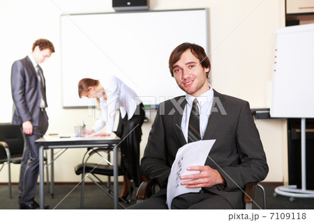 a young businessman in office a young businessman in office 7109118