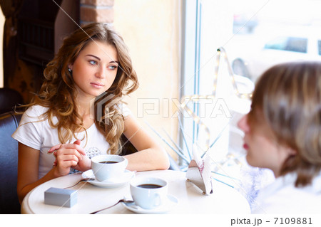 Young couple having a date in restaurant Young couple having a date in restaurant 7109881