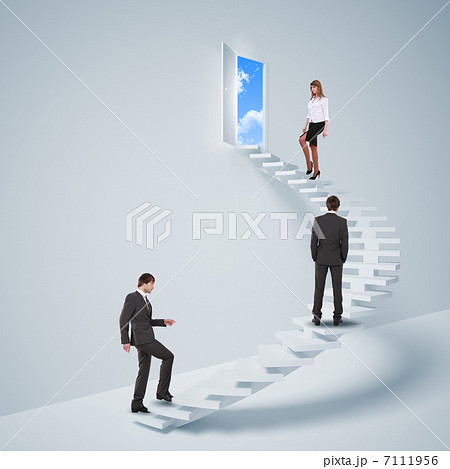 young man climbs the ladder 7111956