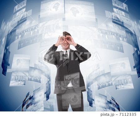 business person and digital screens 7112335