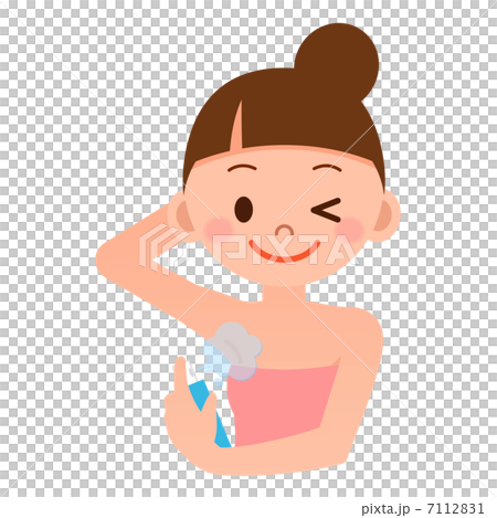 A Woman With An Antiperspirant Spray - Stock Illustration [7112831] - Pixta