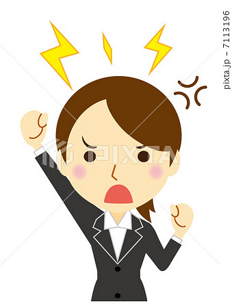 怒る　新人ビジネスウーマン 7113196